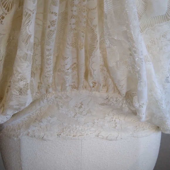Free People Lace Blouson Crop Top - Picture 7 of 11